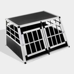 Aluminum Dog cage Small Double Door Dog cage 65a 89cm 06-0770 chinagmt.com