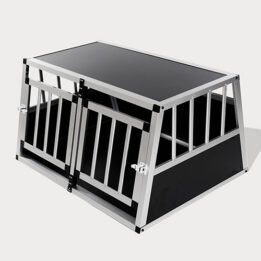 Small Double Door Dog Cage With Separate Board 65a 89cm 06-0771 chinagmt.com