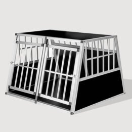 Aluminum Large Double Door Dog cage With Separate board 65a 104 06-0776 chinagmt.com
