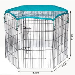 Outdoor Wire Pet Playpen with Waterproof Cloth Folable Metal Dog Playpen 63x 91cm 06-0116 chinagmt.com