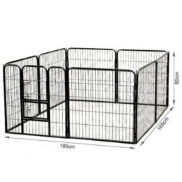 80cm Large Custom Pet Wire Playpen Outdoor Dog Kennel Metal Dog Fence 06-0125 chinagmt.com