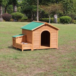Novelty Custom Made Big Dog Wooden House Outdoor Cage chinagmt.com
