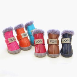 Pet Plus Velvet Puppy Shoes Warm Foot Covers Ugg Bootss chinagmt.com