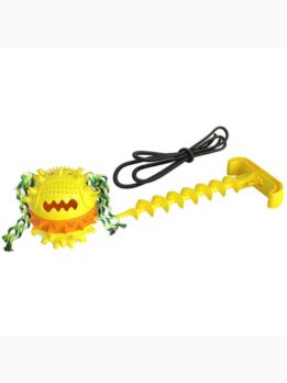 Multifunctional Dog Tug Ball with Snack Dispenser, Squeaky & Bungee Rope (ABS+TPR) 112-251036 Pet Products Factory, OEM Manufacturer, Supplier, Agent chinagmt.com Multifunctional Dog Tug Ball with Snack Dispenser, Squeaky & Bungee Rope