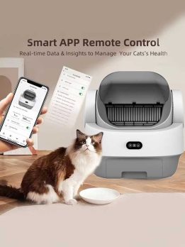 OEM Smart Cat Litter Box Fully Automatic with Open Design Large Capacity Ultra-Quiet cat Automatic Litter Box 116-5908