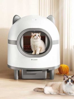 Wholesale Custom Intelligent APP Control Extra Large Pet Waste Disposal Automatic Self-Cleaning Smart Cat Toilet Litter Box For Cats 116-5910